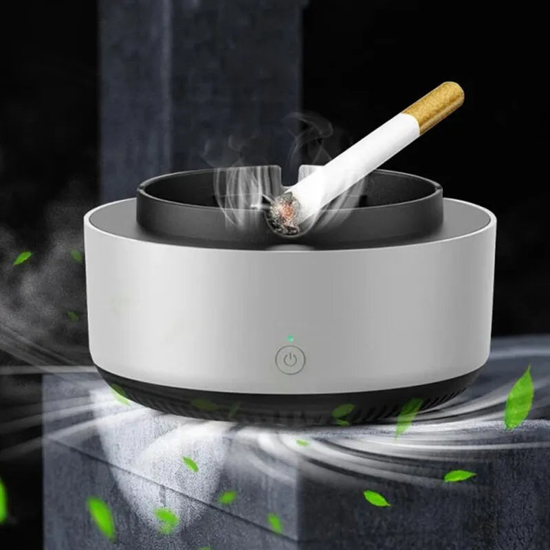 Scrumiera electrica inteligenta ,cu aspiratie, alimentare baterii AA