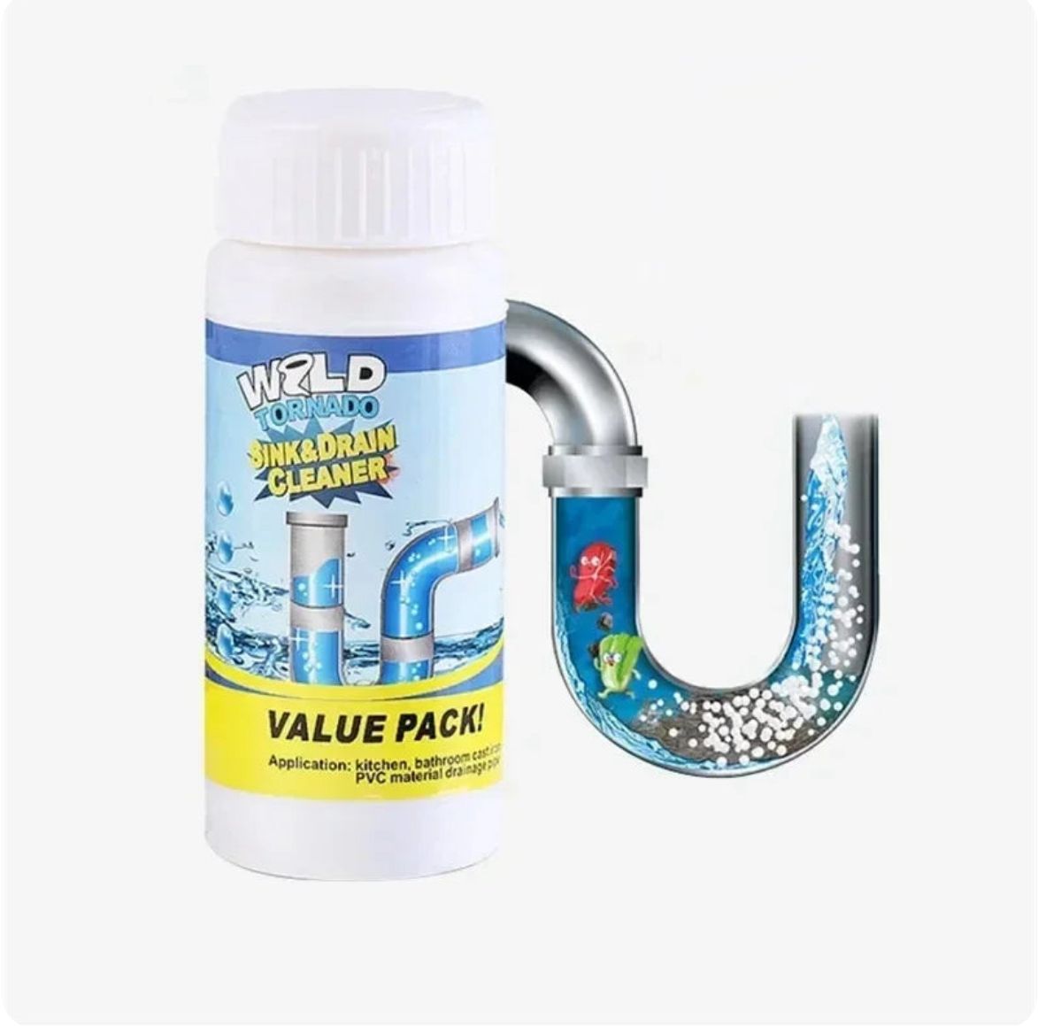Set 5 Bucati recipiente cu granule 100g pentru desfundat scurgeri.
