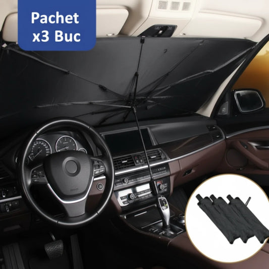 Pachet x3 Umbrele Tip Parasolar Ușor de Folosit Dimensiuni:130 cm x 79 cm.
