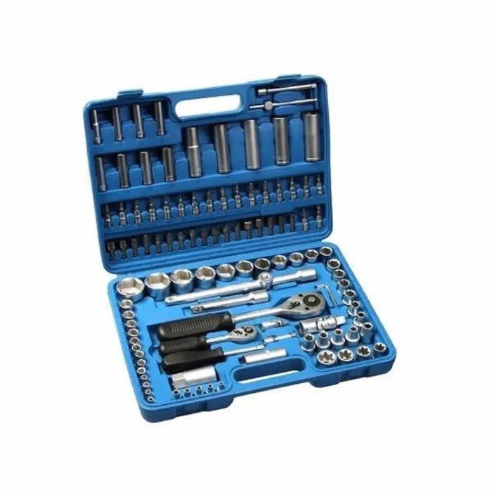 Trusa profesionala scule cu 108 piese tubulare cromate Chrome Vanadium.