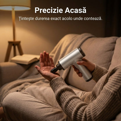 Pistol de Masaj Profesional - Terapie prin Vibrații pentru Recuperare Musculară & Mobilitate