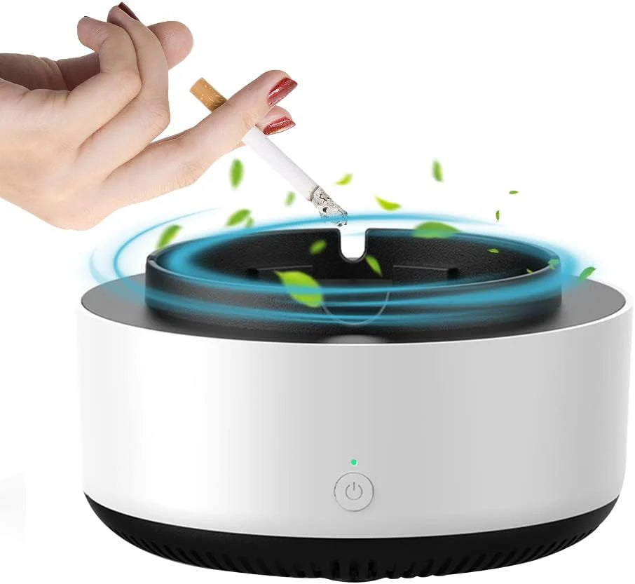 Scrumiera electrica  inteligenta ,cu aspiratie, alimentare baterii AA