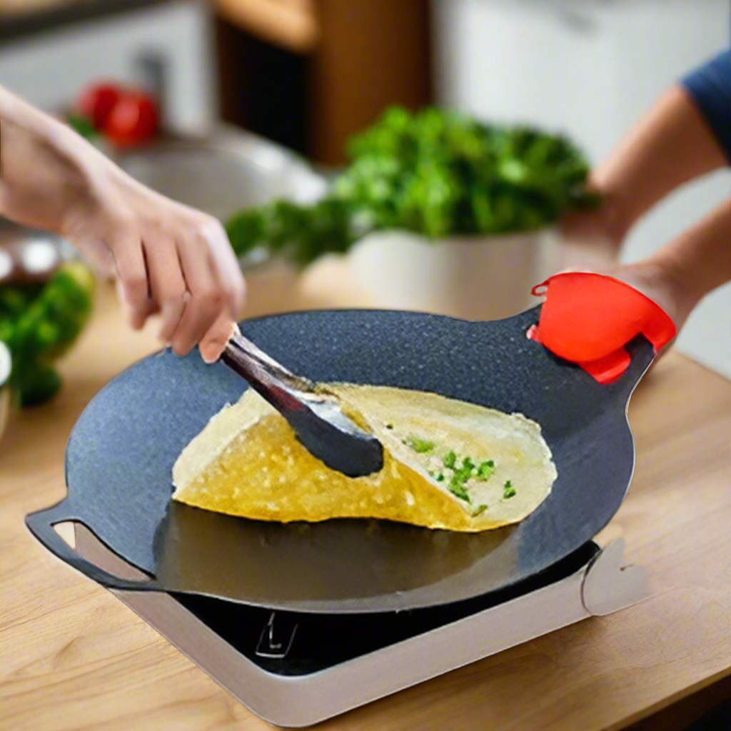 Plită  Rotundă Coreeană , pentru grătar, diametru 36 cm, negru