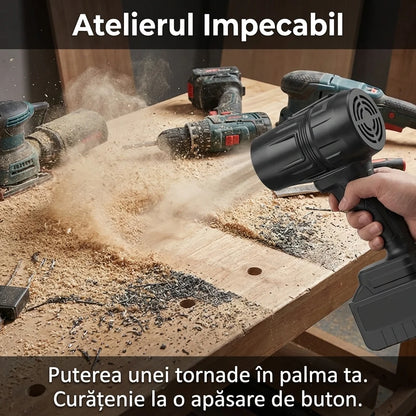 Suflantă Turbo Portabilă - Uscare Auto & Curățare Zăpadă + 2 Acumulatori 48V