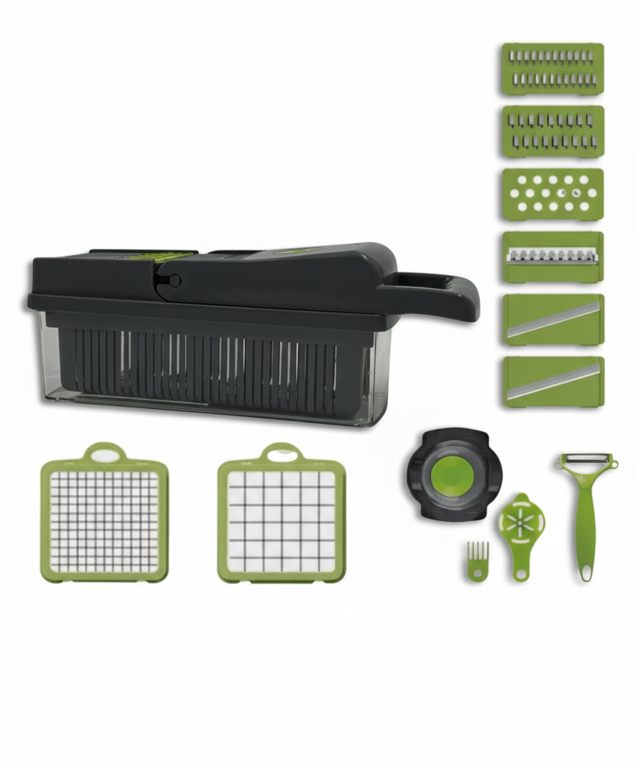 Razatoare  Multifunctionala 2 in 1 pentru legume si fructe, 16 de piese