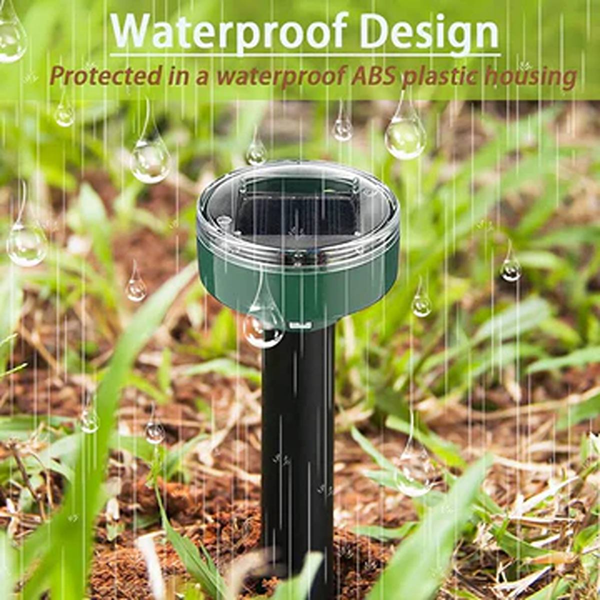 1+1 CADOU Aparat Cu Incarcare Solara Anti Daunatori, Pentru Cartite, Gradina, Cu Tarus, Verde.