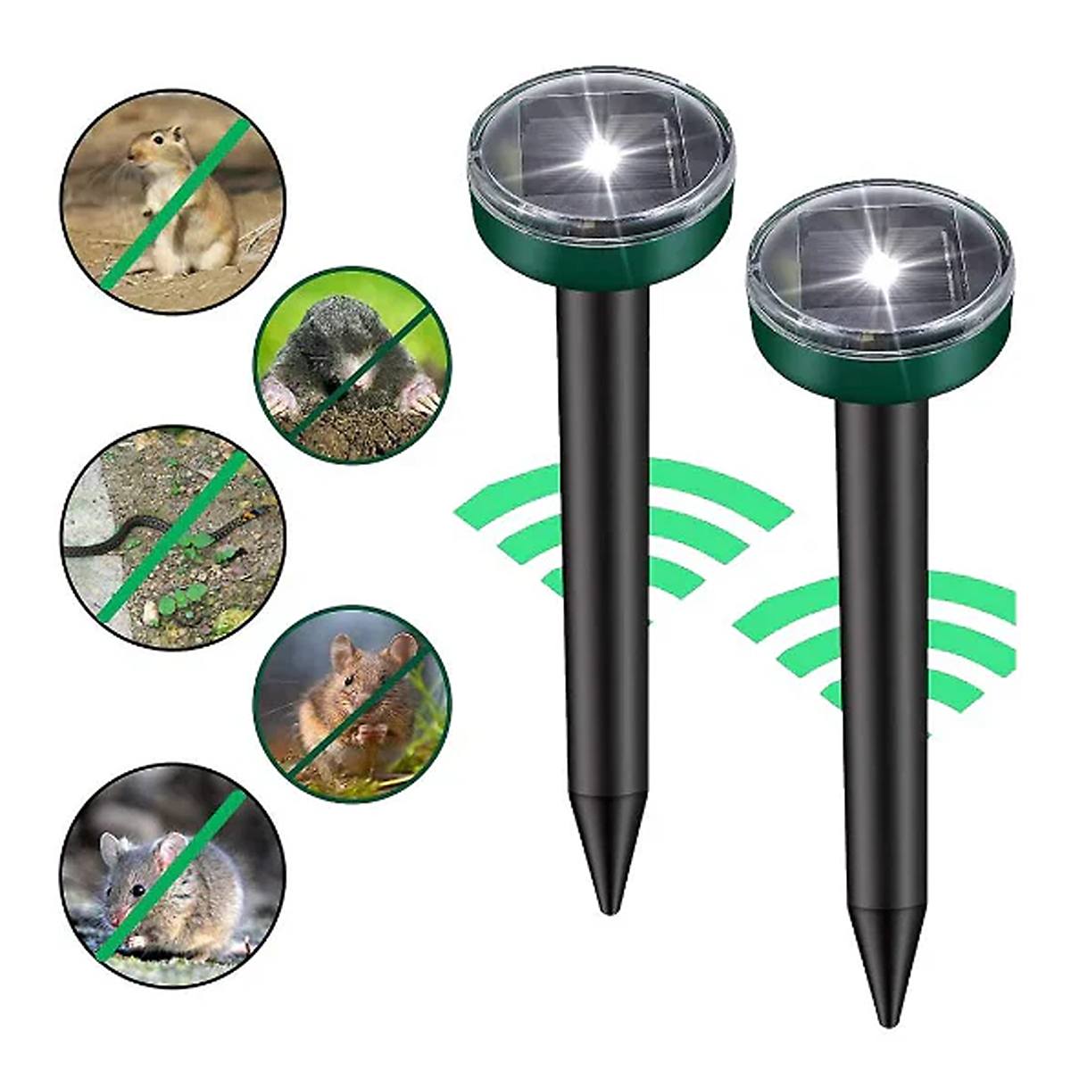1+1 CADOU Aparat Cu Incarcare Solara Anti Daunatori, Pentru Cartite, Gradina, Cu Tarus, Verde.