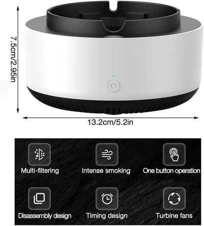 Scrumiera electrica  inteligenta ,cu aspiratie, alimentare baterii AA