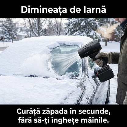 Suflantă Turbo Portabilă - Uscare Auto & Curățare Zăpadă + 2 Acumulatori 48V