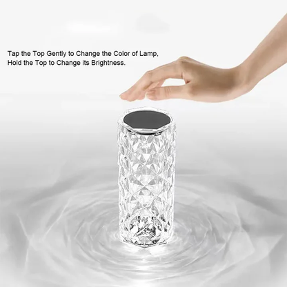 Set 2x Lampi LED - RGB cu Design Cristal, Telecomanda Inclusa, Control Tactil.