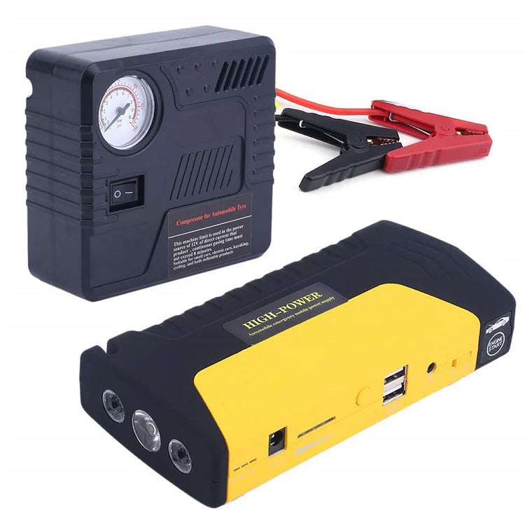 Starter Auto Portabil - Jump Starter 68800mAh cu Compresor Aer