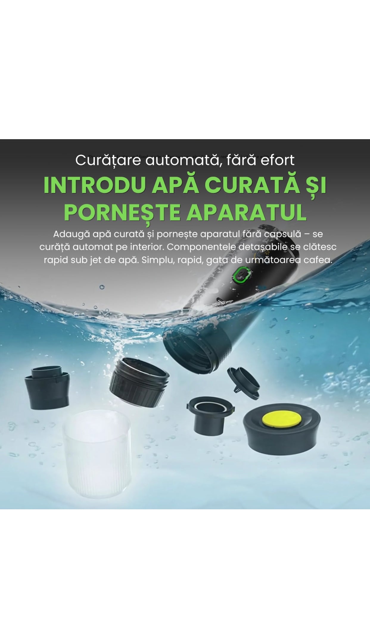 Espressor Portabil 3 în 1 – Cafea Măcinată, Capsule Nespresso & Dolce Gusto