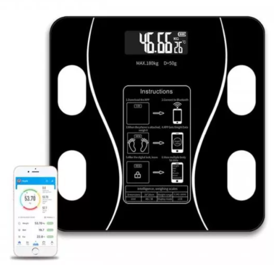 Cantar corporal inteligent cu ecran digital și aplicație Smart