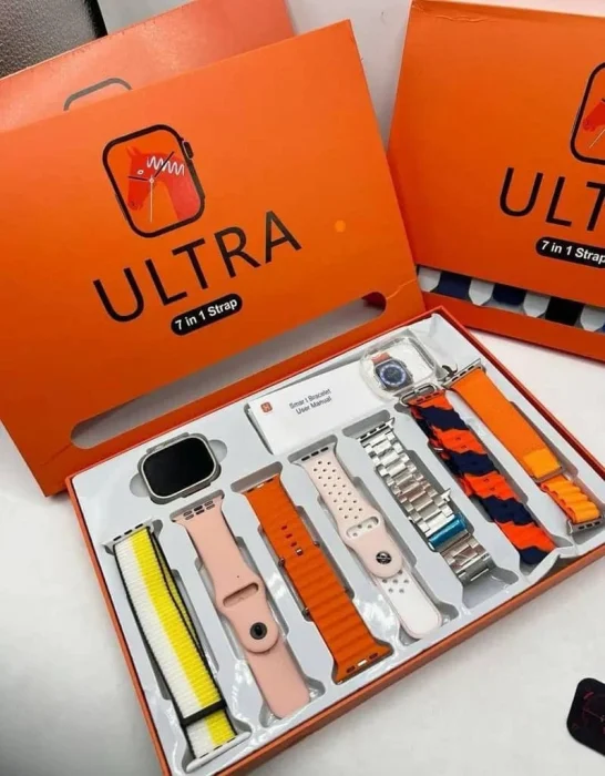 Ceas Inteligent S8 Ultra Smartwatch, 7 curele, Full Set