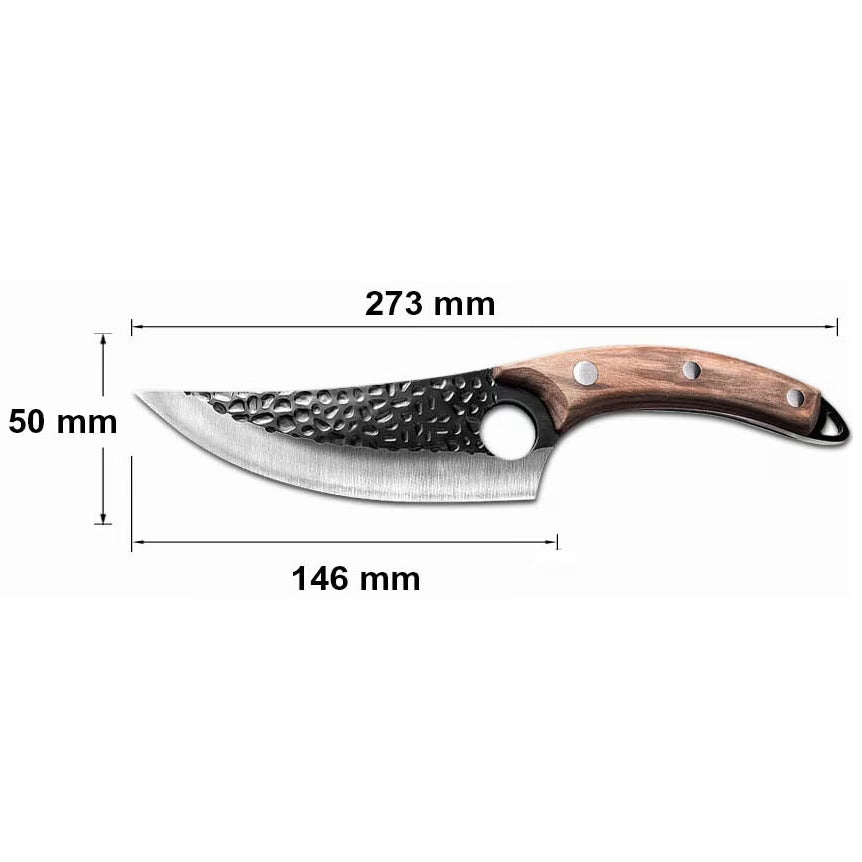 Cuțit Japonez Profesional Santoku, Oțel Inoxidabil Forjat Manual, Ultra Ascuțit pentru Bucătărie