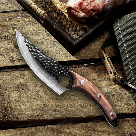 Cuțit Japonez Profesional Santoku, Oțel Inoxidabil Forjat Manual, Ultra Ascuțit pentru Bucătărie