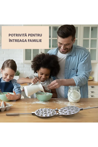 Forma pentru Prajituri Nuci cu 16 orificii, premium, maner lemn