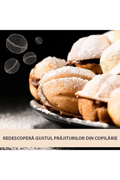 Forma pentru Prajituri Nuci cu 16 orificii, premium, maner lemn