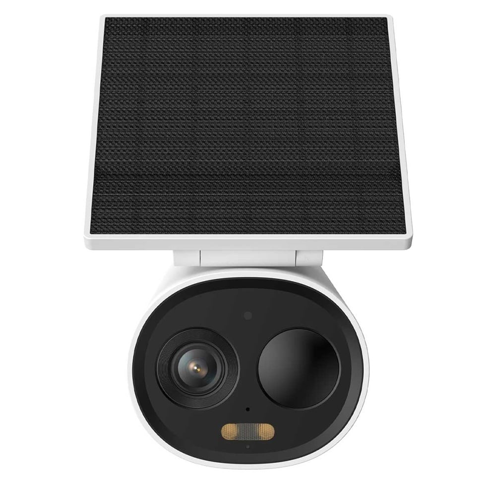 Camera supraveghere exterior WiFi cu panou solar , 5 MP, 2.8 mm,  lumina alba 15 m, 5000 mAh, slot card, microfon si difuzor.
