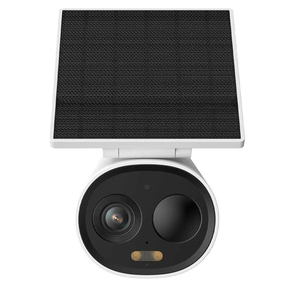 Camera supraveghere exterior WiFi cu panou solar , 5 MP, 2.8 mm,  lumina alba 15 m, 5000 mAh, slot card, microfon si difuzor.