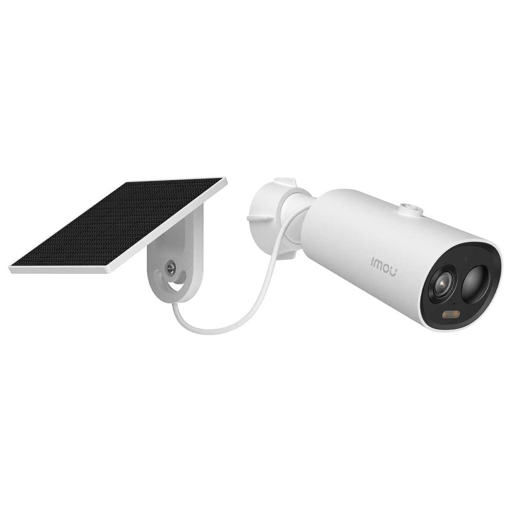 Camera supraveghere exterior WiFi cu panou solar , 5 MP, 2.8 mm,  lumina alba 15 m, 5000 mAh, slot card, microfon si difuzor.
