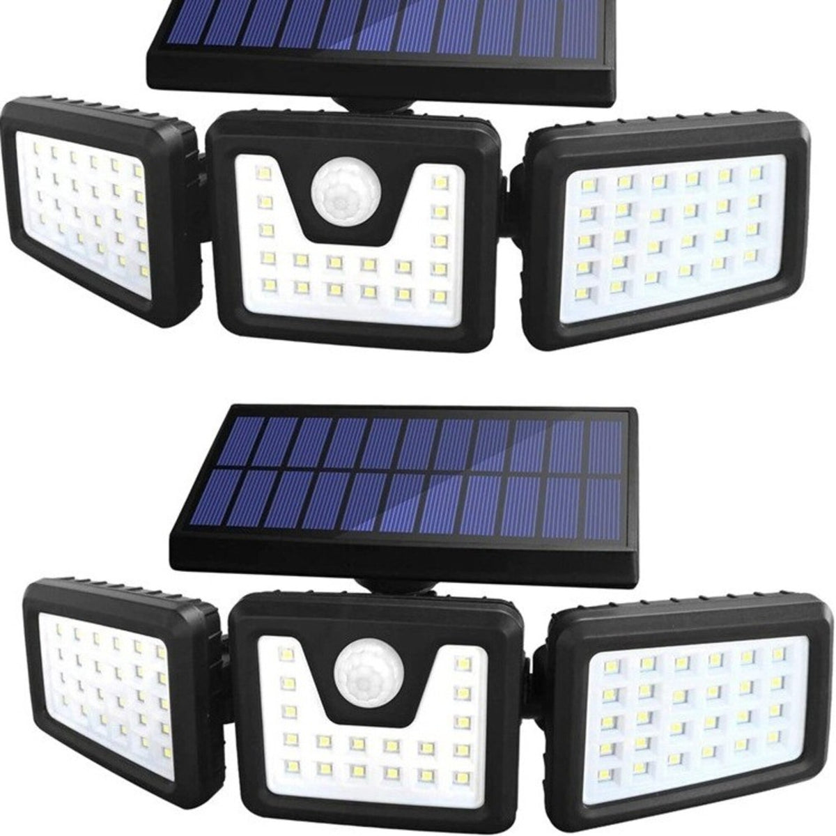 Lampă Solară LED cu 3 Capete – 74 LED-uri