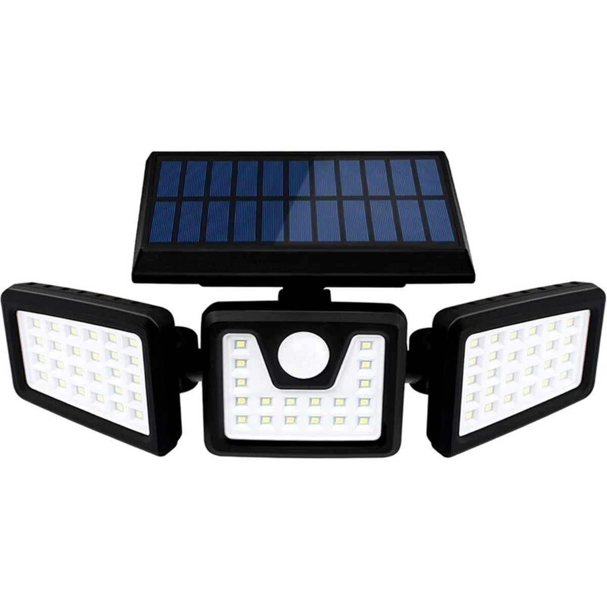 Lampă Solară LED cu 3 Capete – 74 LED-uri