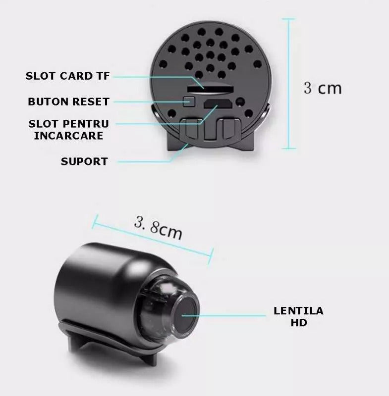 Mini Camera WiFi de Supraveghere, 1080p, Full HD Night Vision