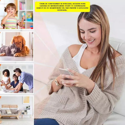 Mini Camera WiFi de Supraveghere, 1080p, Full HD Night Vision