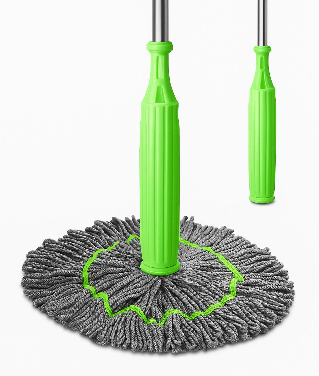 Mop rotativ 2 în 1 verde