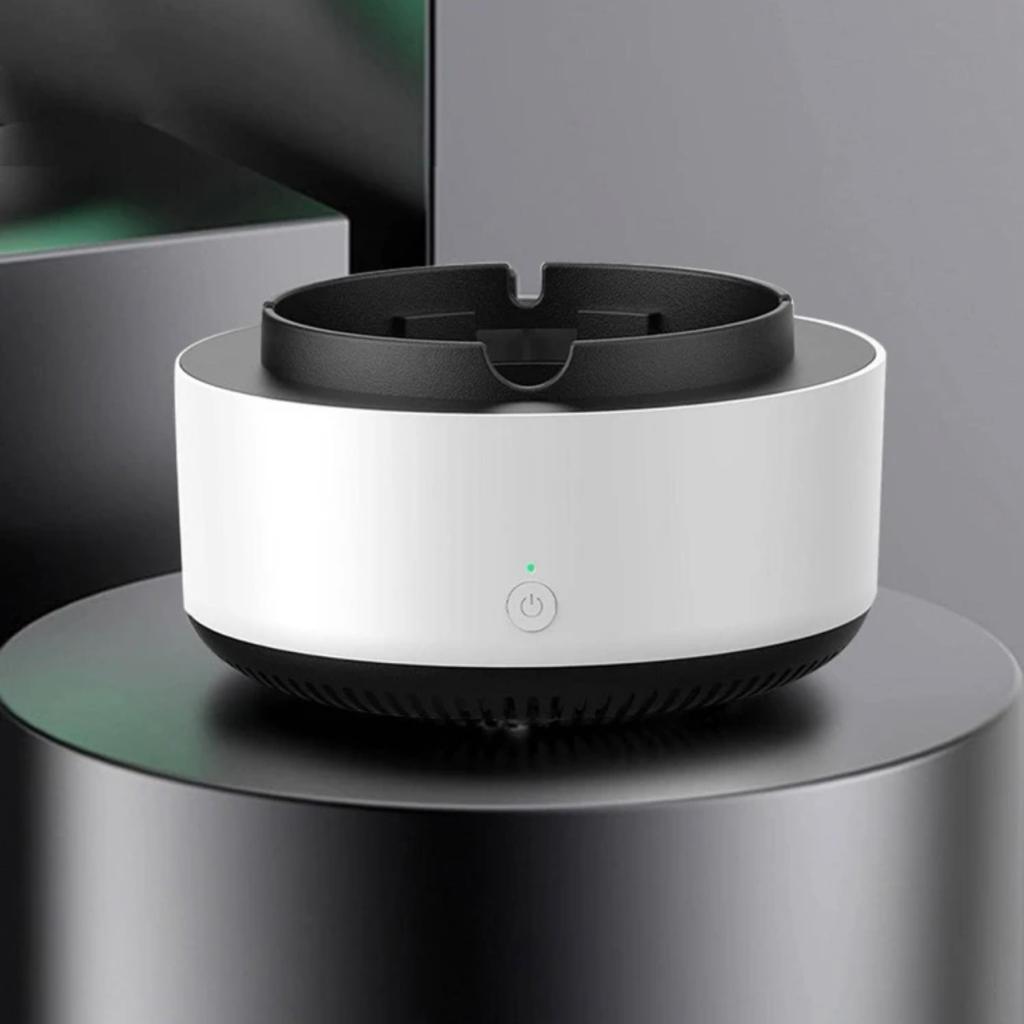 Scrumiera electrica  inteligenta ,cu aspiratie, alimentare baterii AA