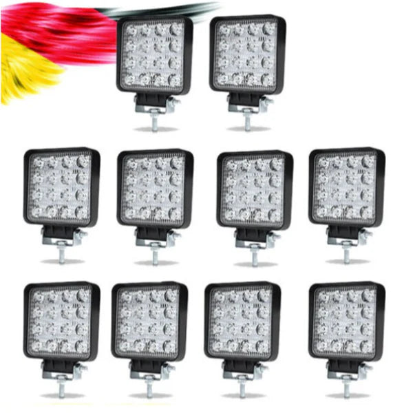 Set 8 Proiectoare 16 LED 48W Auto OFF-ROAD