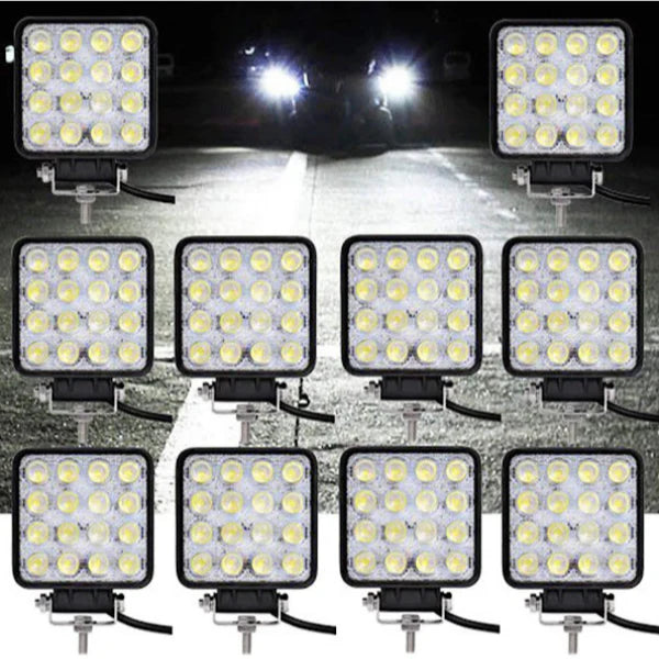 Set 8 Proiectoare 16 LED 48W Auto OFF-ROAD
