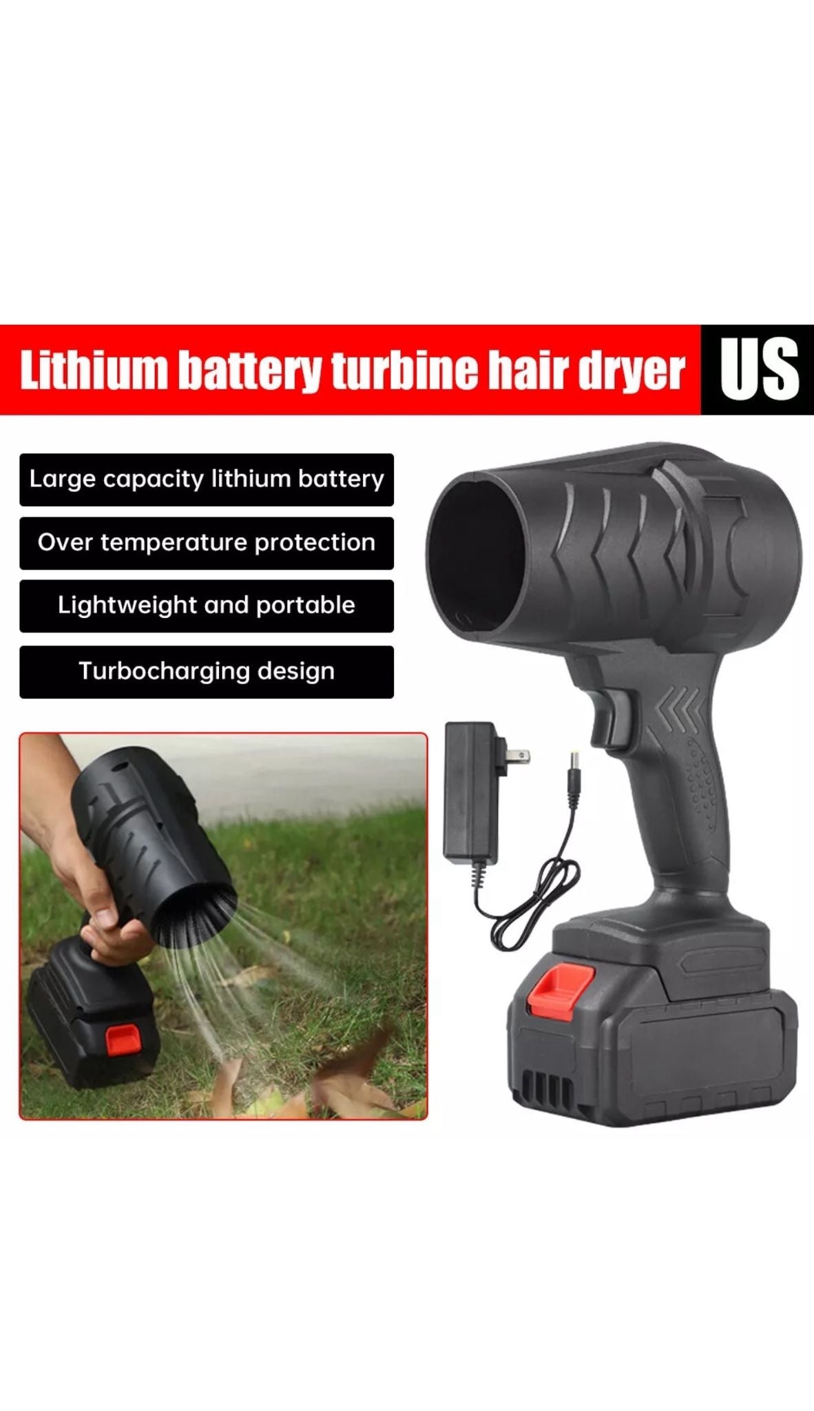 Suflanta aer portabila - 2 acumulatori 48V