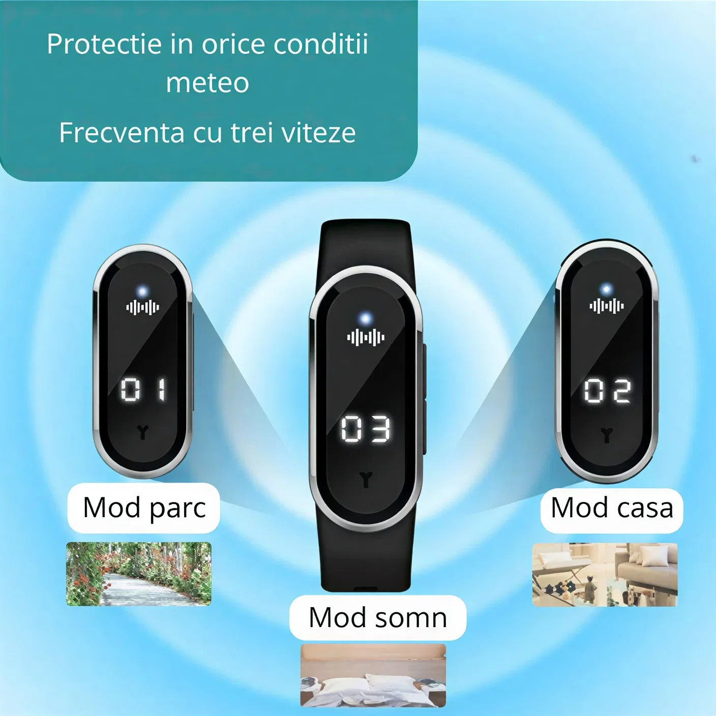 Bratara cu Ultrasunete Impotriva Tantarilor