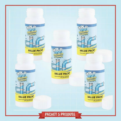Set 5 Bucati recipiente cu granule 100g pentru desfundat scurgeri.
