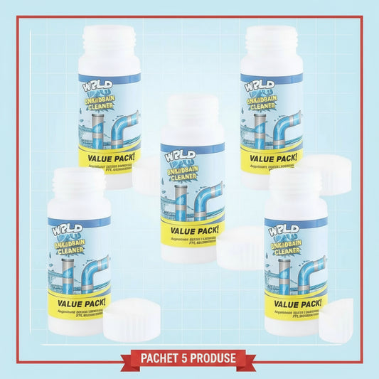 Set 5 Bucati recipiente cu granule 100g pentru desfundat scurgeri.