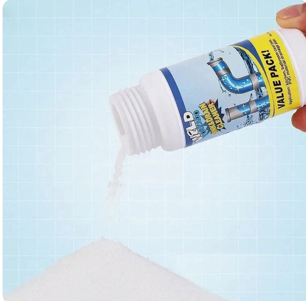 Set 5 Bucati recipiente cu granule 100g pentru desfundat scurgeri – puternic și practic..