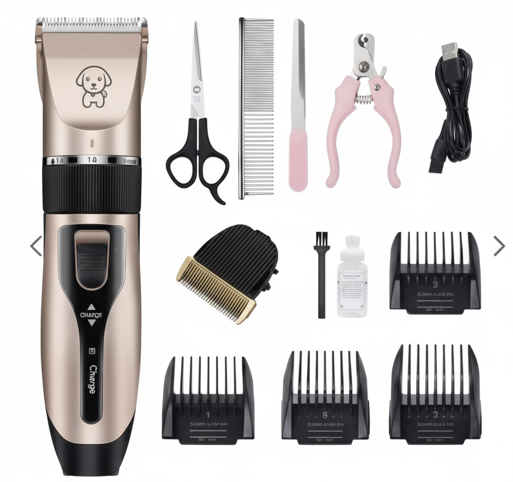 Mașină de Tuns Animale Fără Fir, 1200 mAh, Accesorii Incluse, Motor Silențios