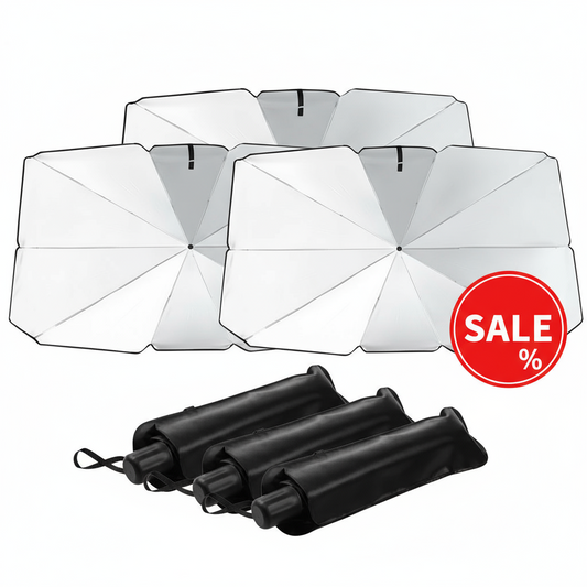 Pachet x3  Umbrele Tip Parasolar Ușor de Folosit Dimensiuni:130 cm x 79 cm.