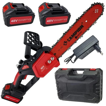Drujbă cu Acumulator Campion 48V – Lamă 30 cm, 2 Acumulatori