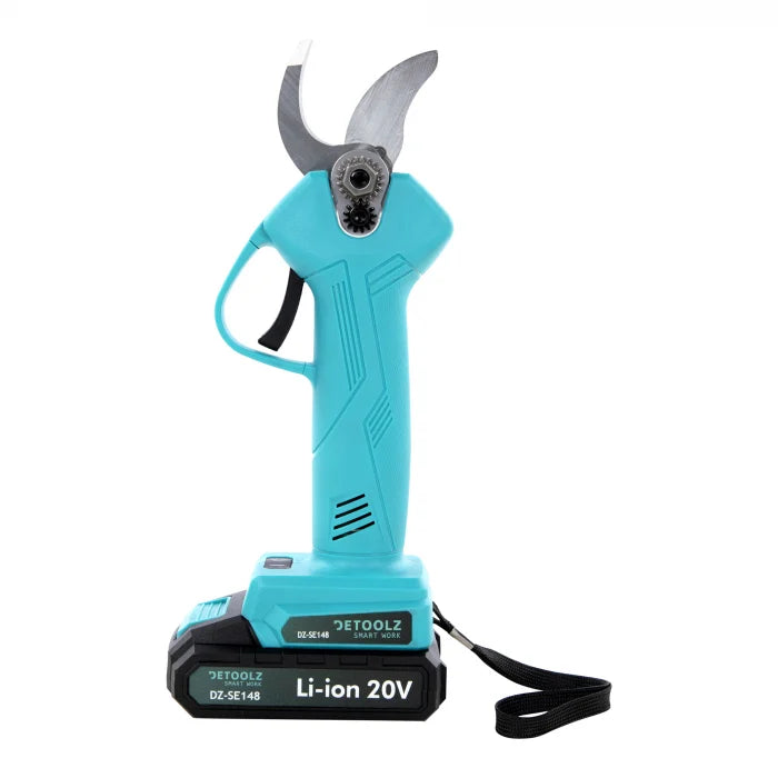 Foarfeca Electrica pentru Gradinarit cu 2 Acumulatori 48V, cu Lama din Otel Carbon, Baterie 9700mAh, Accesorii si Valiza Transport.