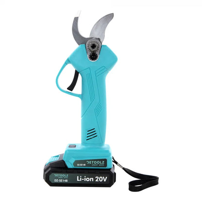 Foarfeca Electrica pentru Gradinarit cu 2 Acumulatori 48V, cu Lama din Otel Carbon, Baterie 9700mAh, Accesorii si Valiza Transport.