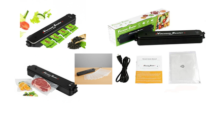 Aparat de Sigilat & Vidat Alimente + 10 pungi — Vacuum Sealers