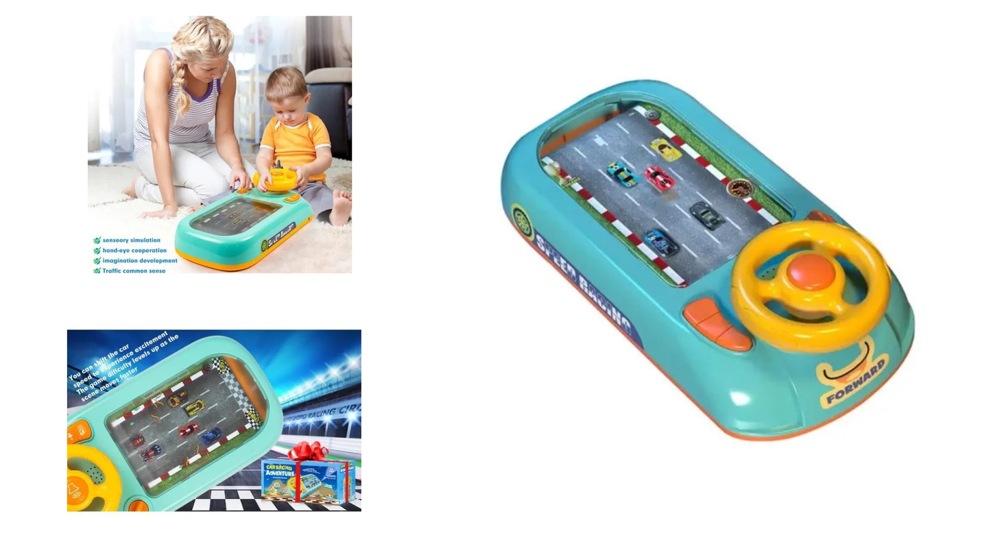 Volan interactiv pentru copii 3+, jucărie  cu lumini, sunete