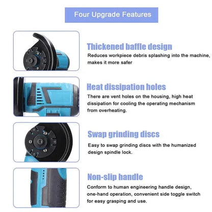 Mini Polizor Unghiular Electric cu 2 Acumulator,Flex Portabil, 12V, Disc 76MM.
