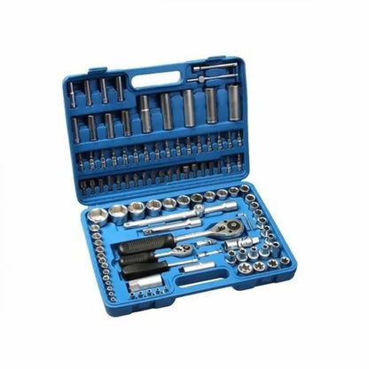 Trusa profesionala scule cu 108 piese tubulare cromate Chrome Vanadium.