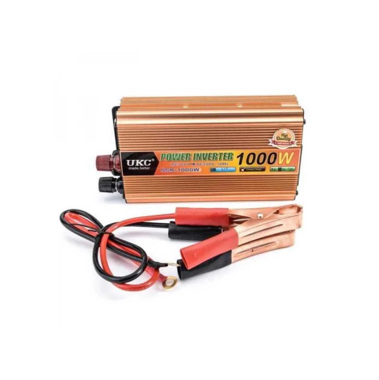 Invertor auto UKC 1000W, 12V la 220V – alimentare sigură și practică pentru dispozitivele tale.