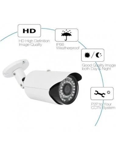 Kit supraveghere 4 camere CCTV Ahd, interior-exterior.