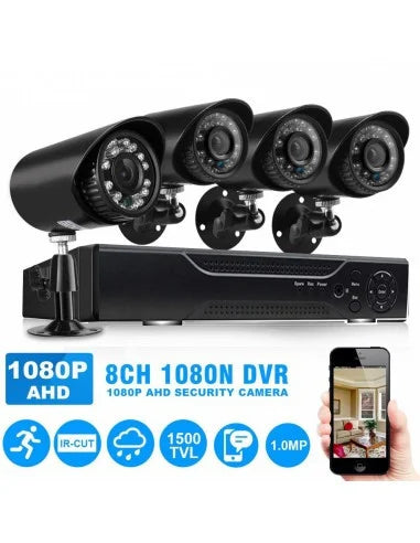 Kit supraveghere 4 camere CCTV Ahd, interior-exterior.